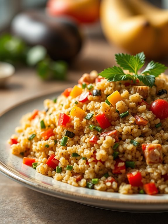 healthy quinoa vegetable dish