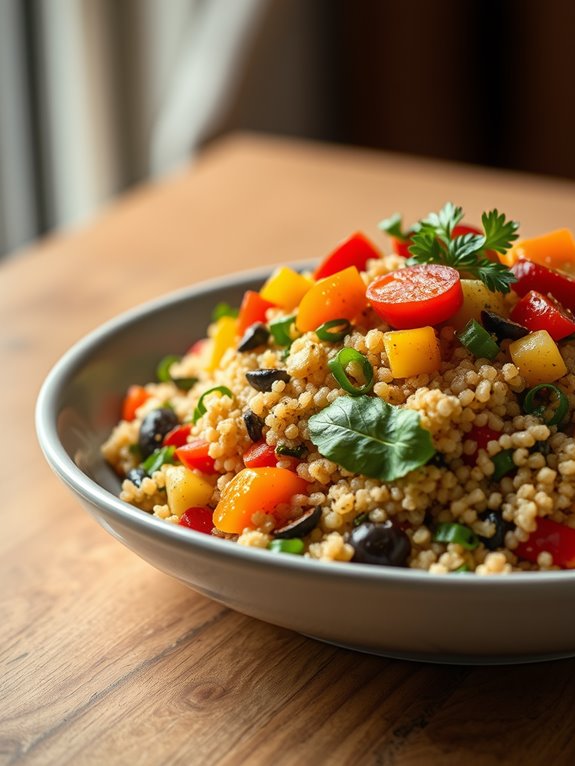 healthy quinoa vegetable dish