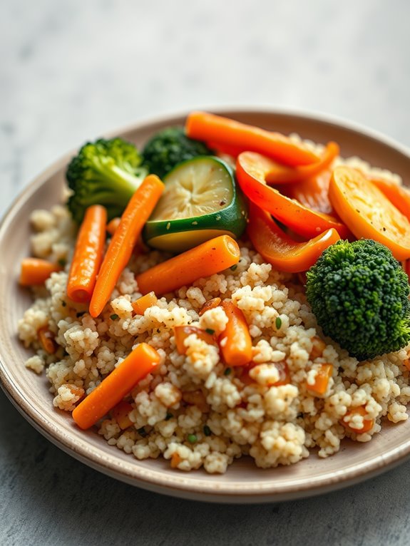 healthy quinoa vegetable dish