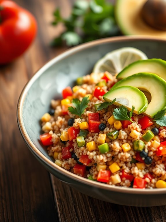 healthy quinoa veggie tacos