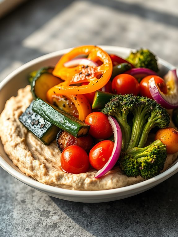 healthy roasted veggie bowl