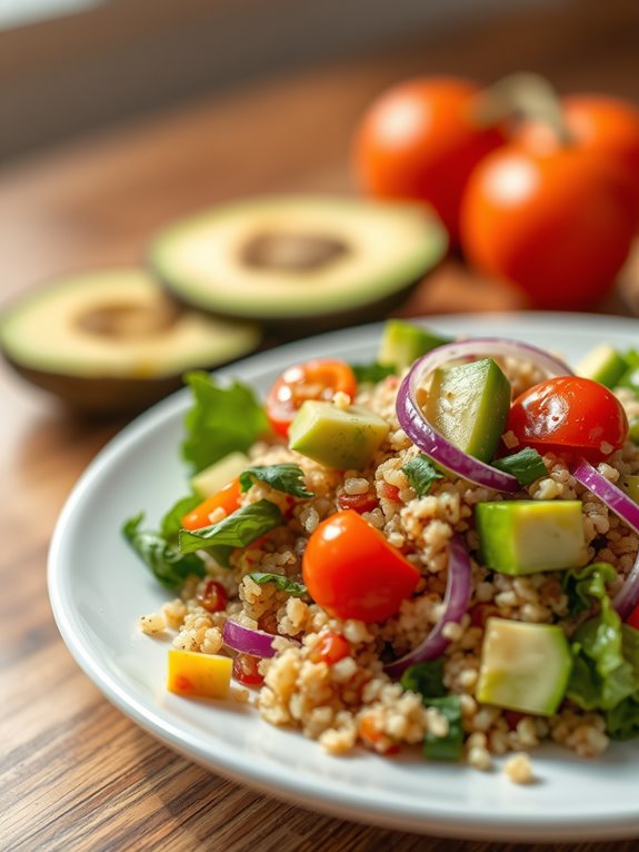 healthy single serve quinoa salad