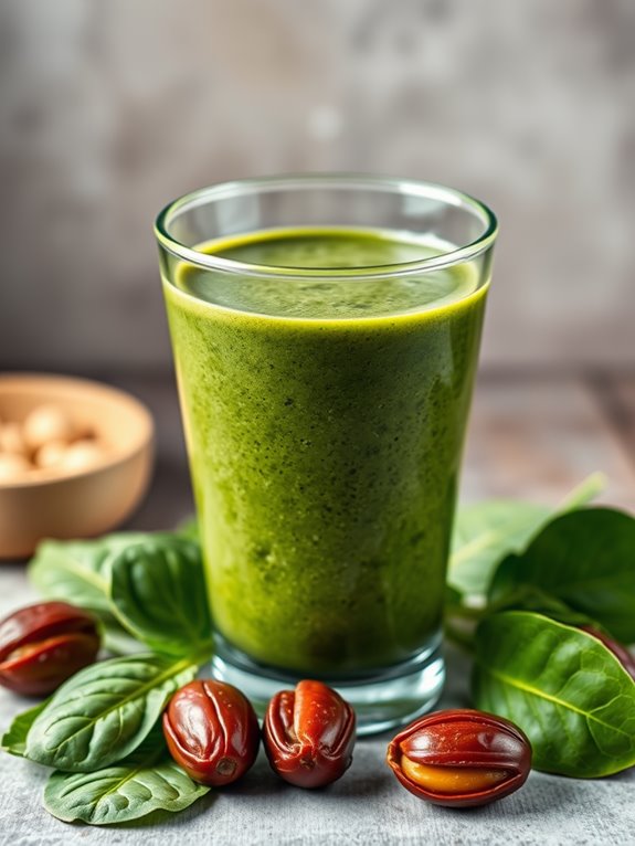 healthy spinach date smoothie