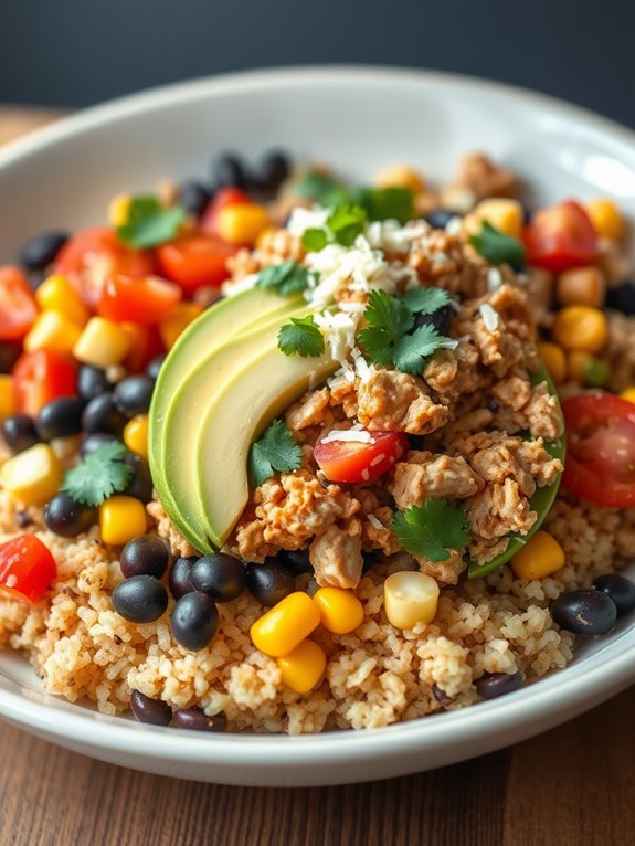 healthy turkey taco bowls