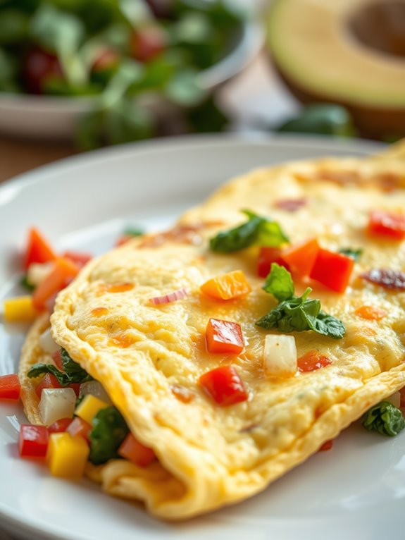 healthy vegetable filled omelette