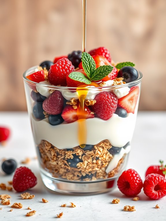 healthy yogurt fruit bowl