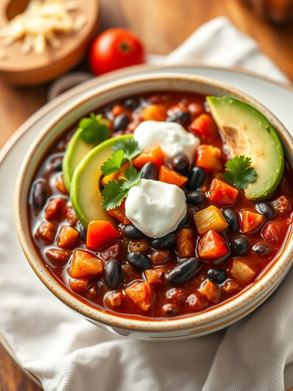 hearty and flavorful chili