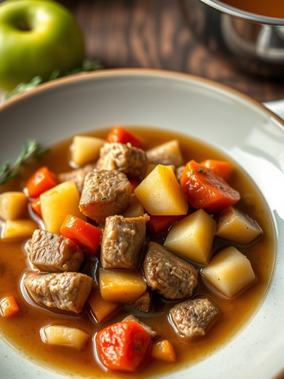 hearty apple pork stew