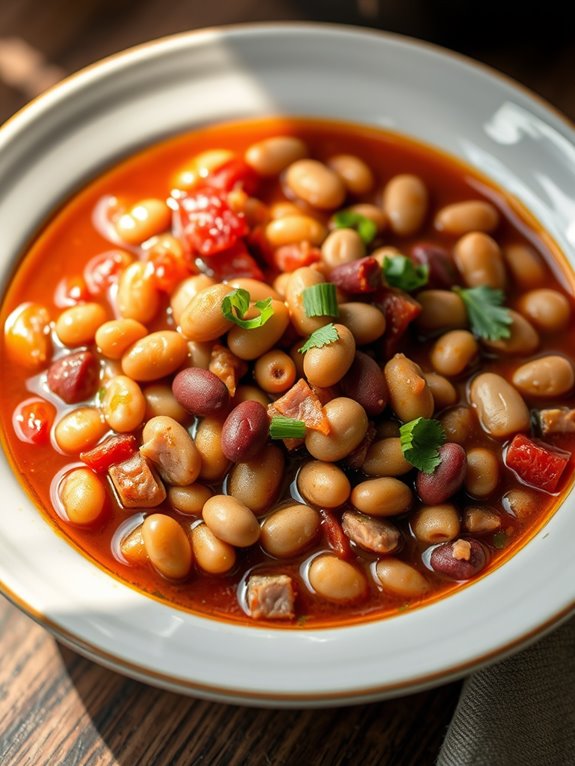 hearty bean and ham chili