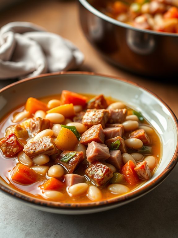 hearty bean and ham stew