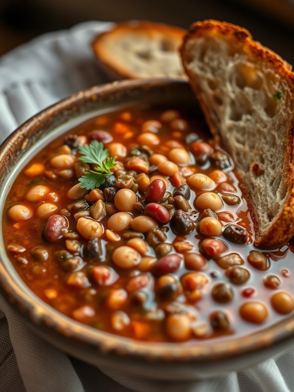 hearty bean and lentil soup