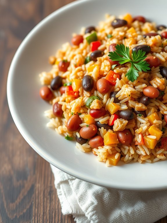 hearty bean rice dish