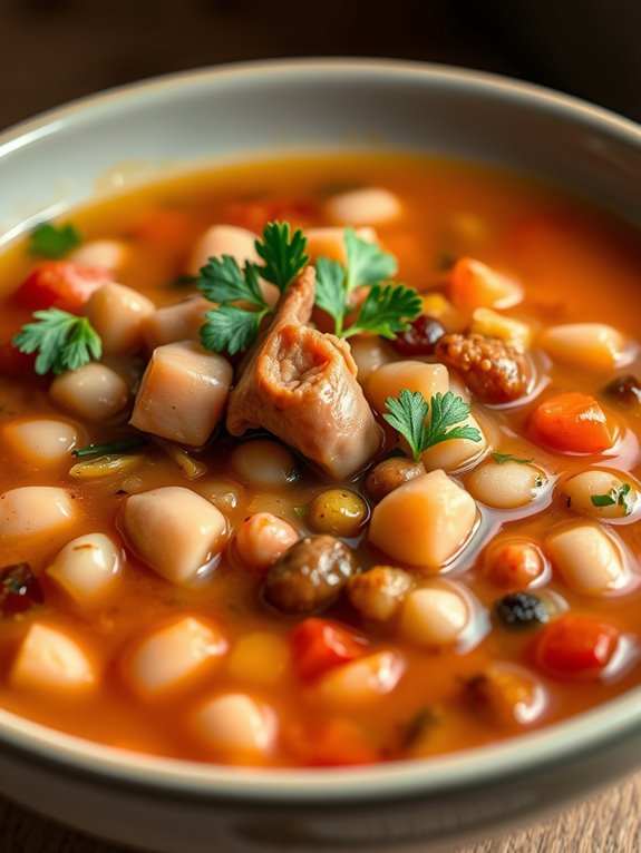 hearty bean soup dish