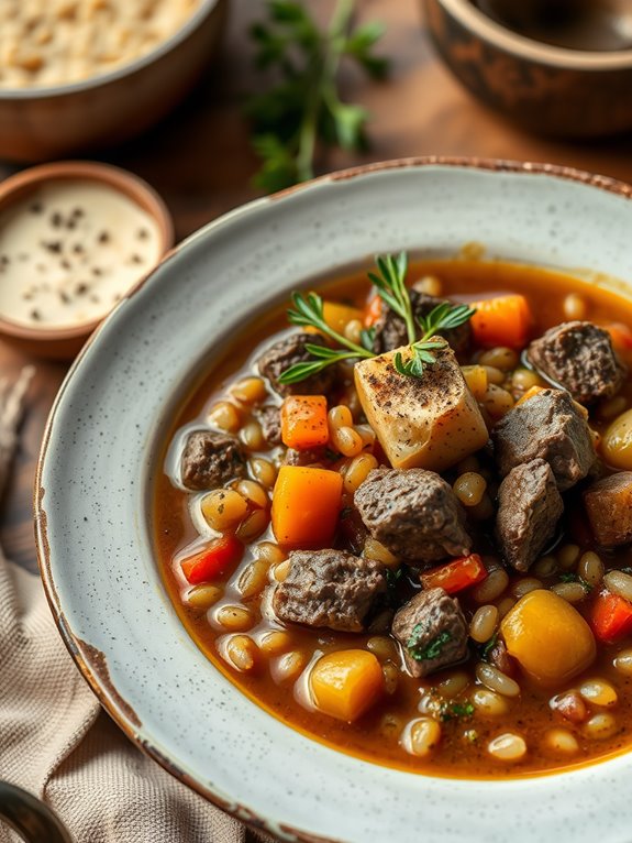 hearty beef barley soup