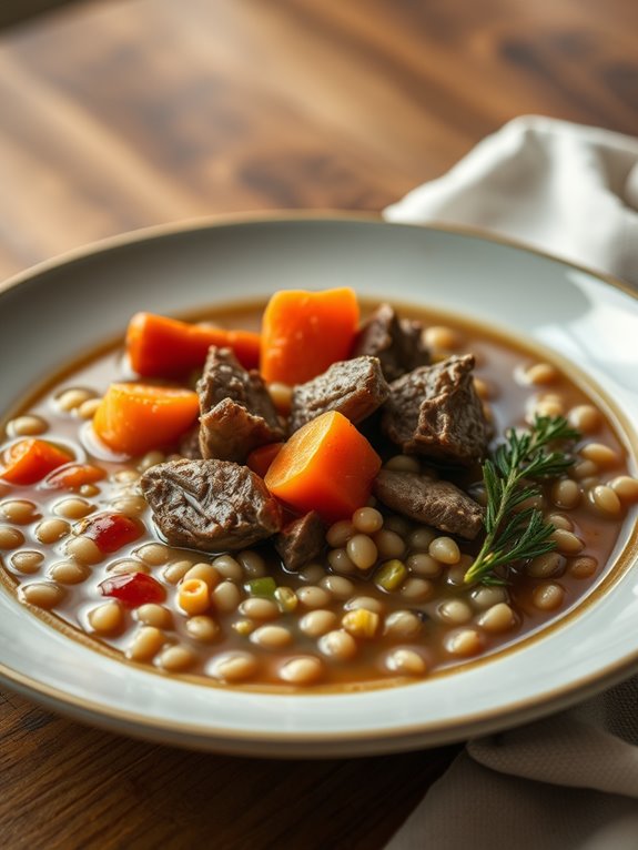 hearty beef barley soup