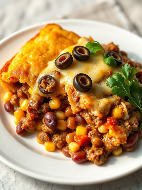 hearty beef tamale casserole