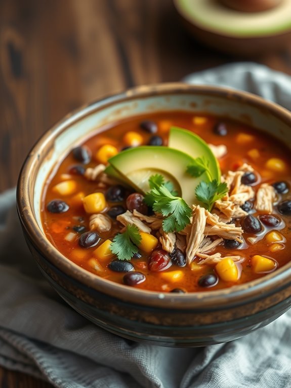 hearty chicken taco soup