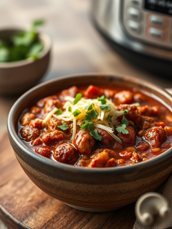 hearty chili made quickly