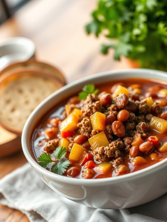 hearty chili taco soup