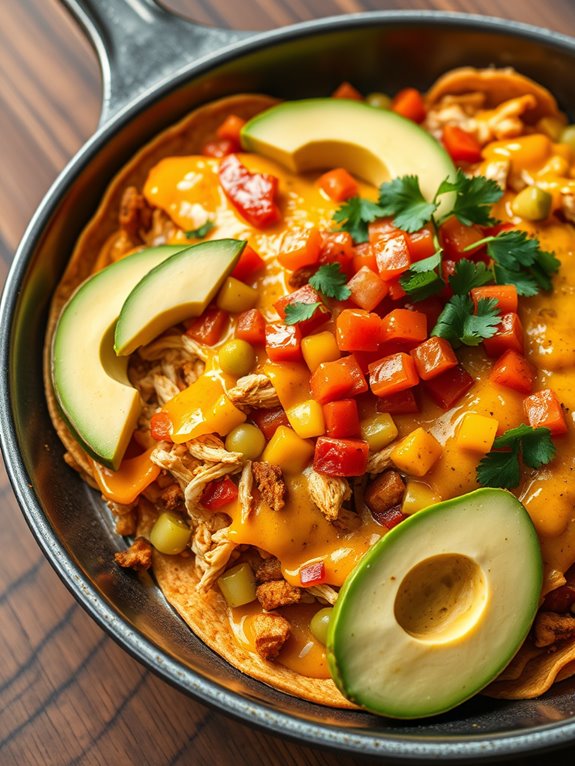 hearty enchilada breakfast skillet