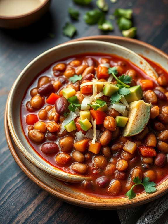 hearty five bean chili recipe