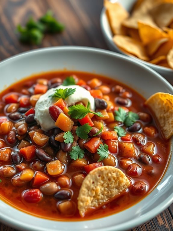 hearty flavorful bean soup