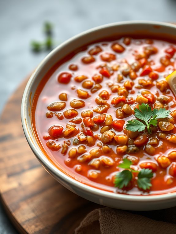 hearty flavorful lentil soup