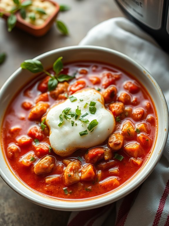 hearty lasagna inspired soup