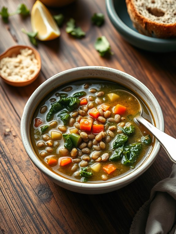 hearty lentil kale soup