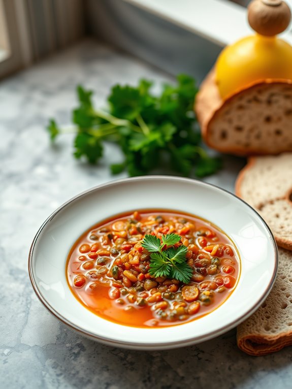 hearty mediterranean lentil soup