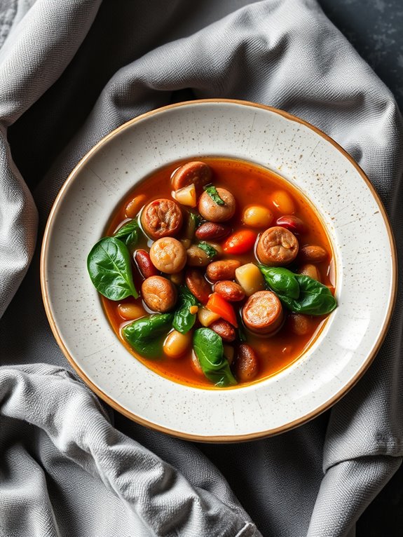 hearty sausage and bean soup