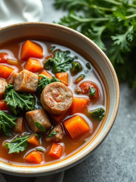 hearty sausage and kale soup