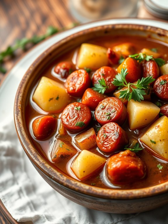 hearty sausage and potato stew