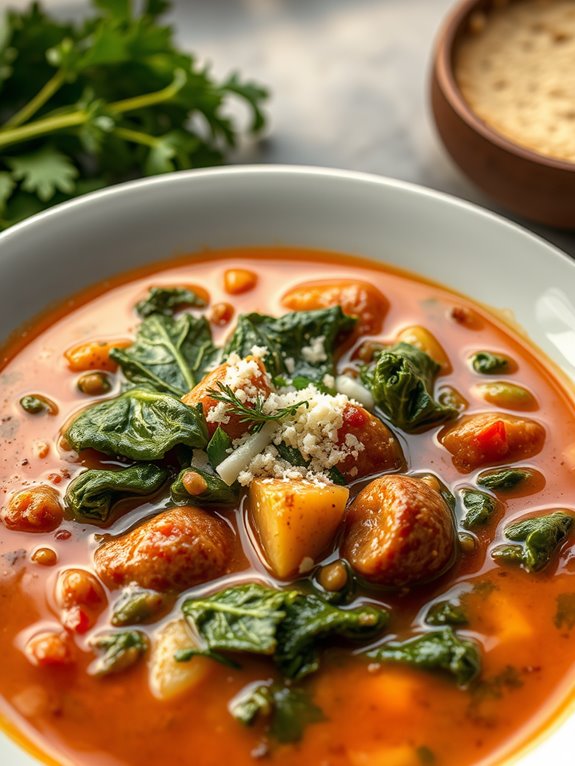 hearty sausage kale soup