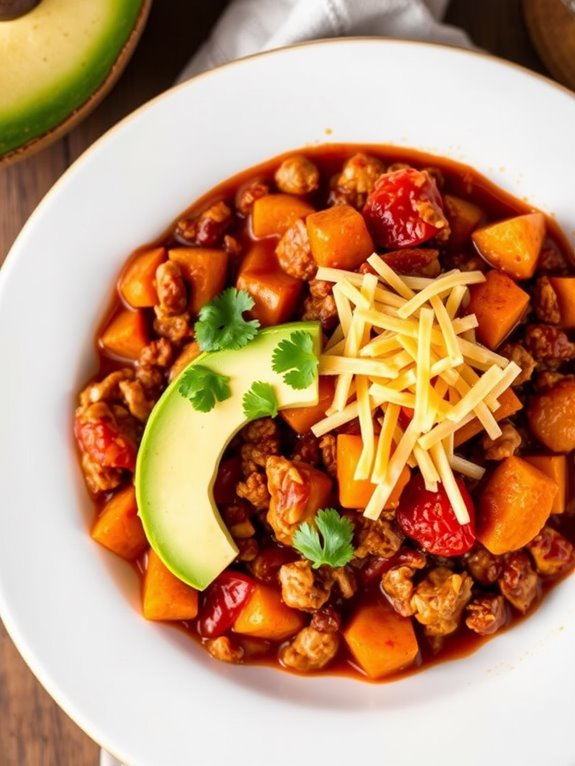 hearty sweet potato chili