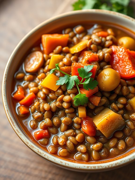 hearty vegetable lentil stew