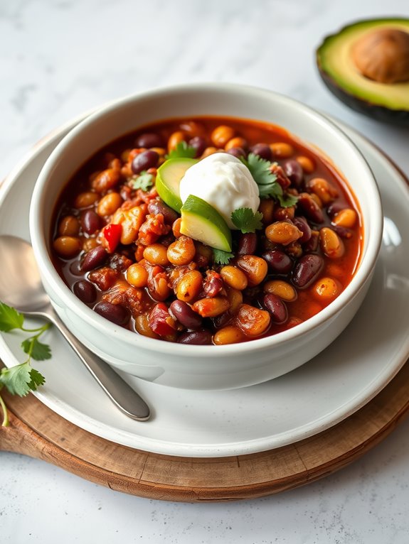 hearty vegetarian bean chili