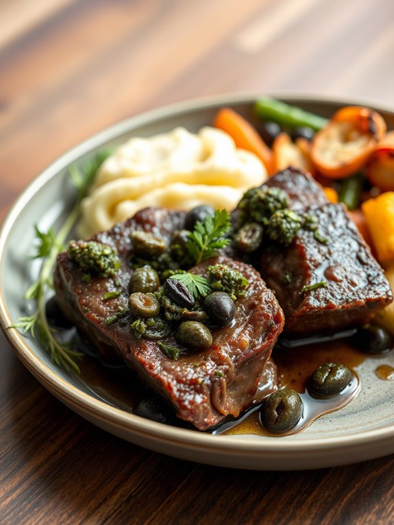 herb crusted braised short ribs