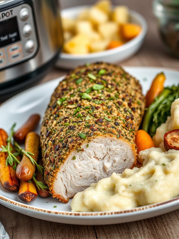 herb crusted pork loin recipe