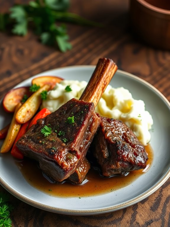 herb crusted short ribs