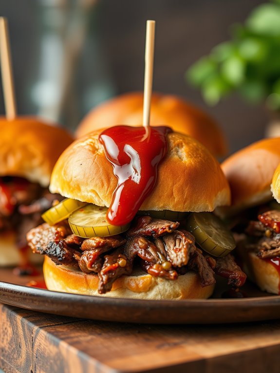 herb infused brisket sliders