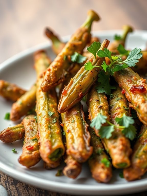 herb infused crispy okra delight