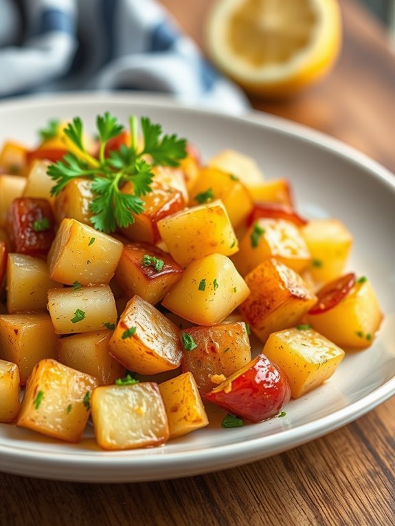 herb infused potato dish