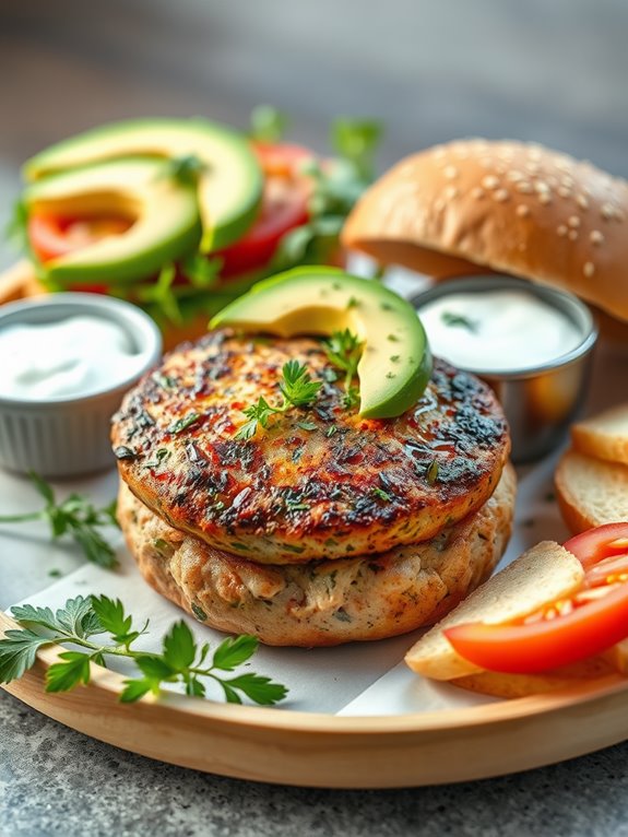 herb infused turkey burger