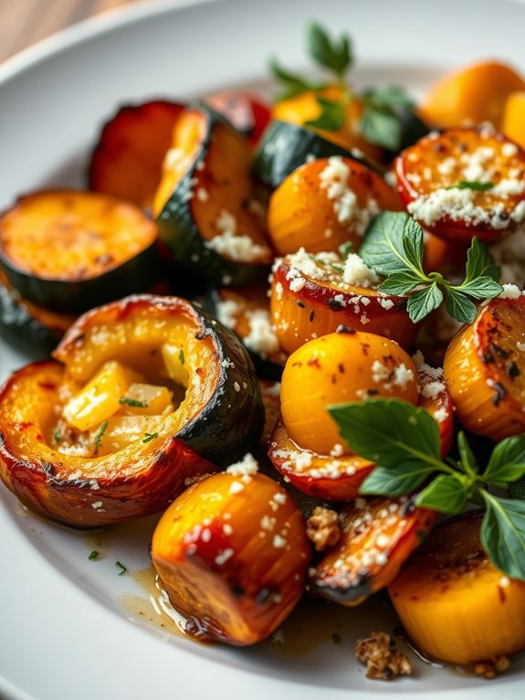 herbed roasted squash zucchini