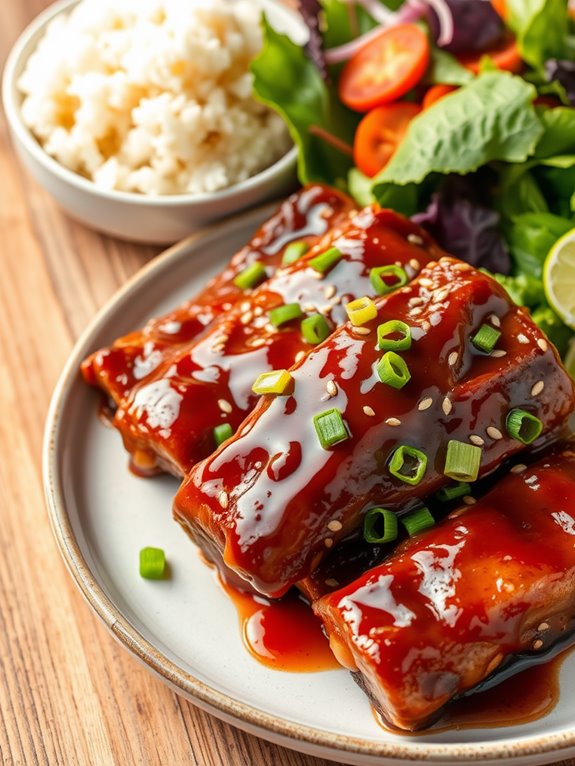 hoisin glazed asian pork ribs