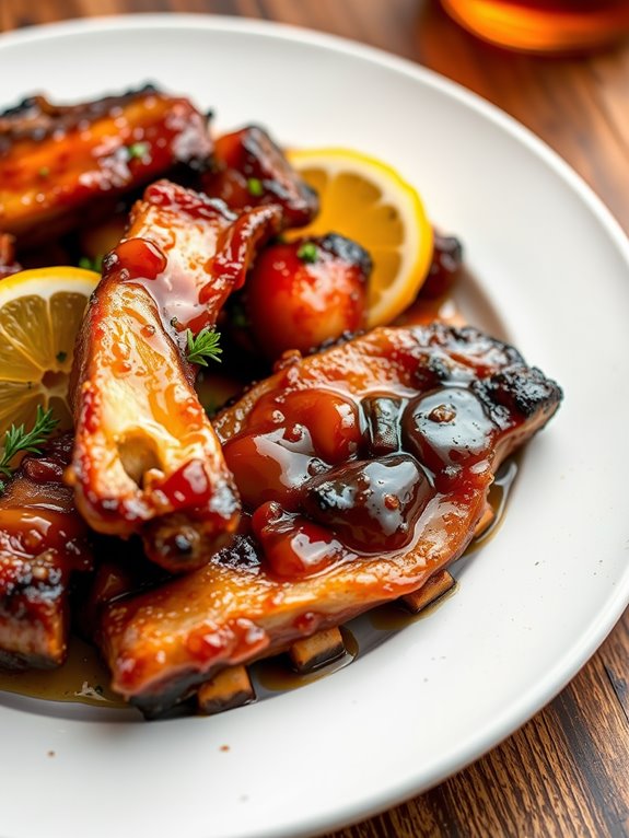 honey bourbon glazed ribs