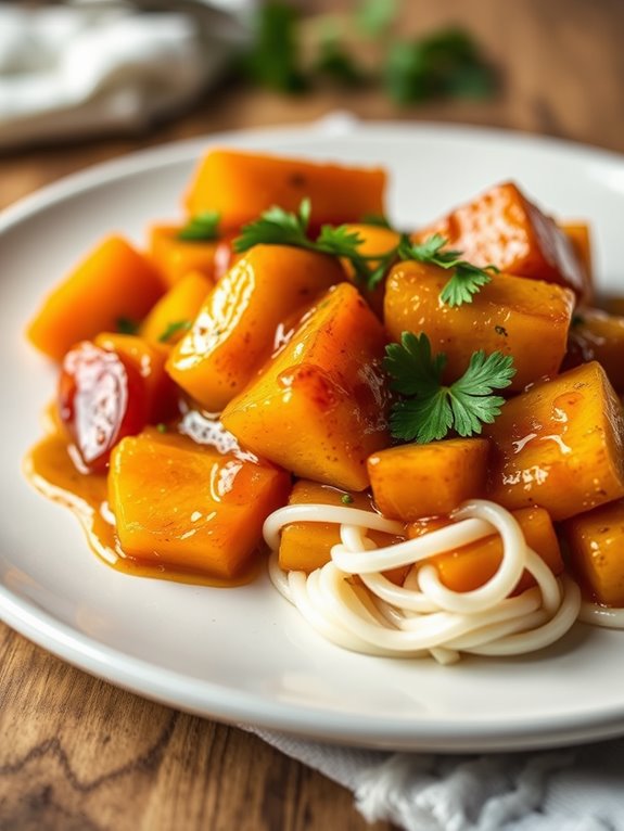 honey glazed savory squash