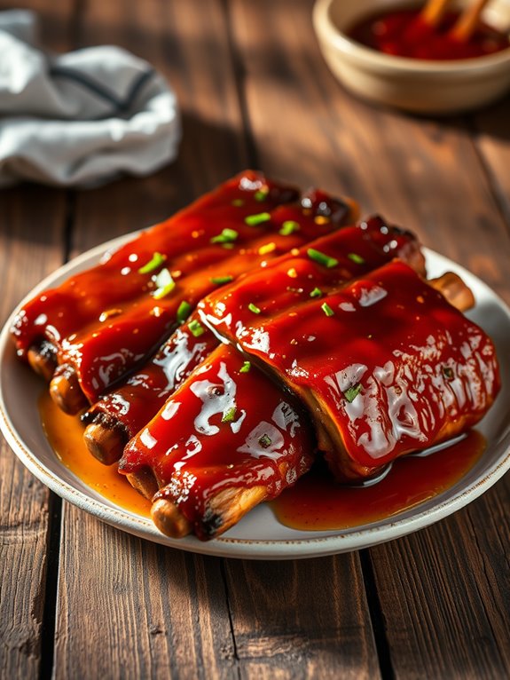 honey glazed spicy ribs