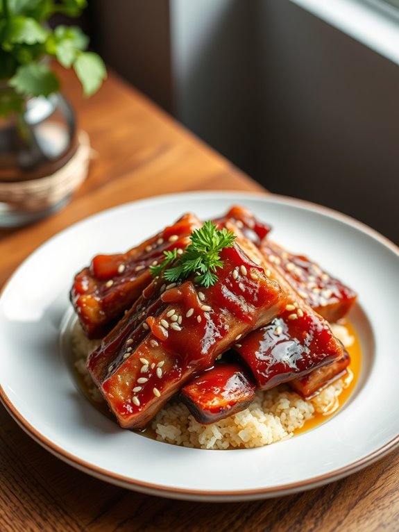 honey glazed spicy spareribs